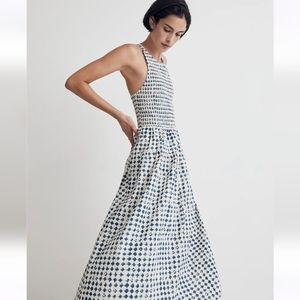 NWT Madewell Halter Tiered Shibori Dress